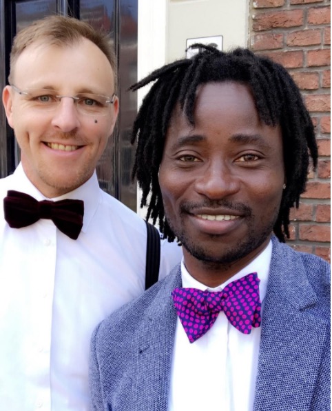 Bisi Alimi & Husband Both Show Off Debonair Look As They Step Out For Gay Wedding