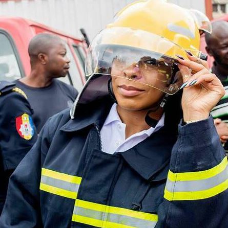 TBoss & Other Celebs Spotted As Tonto Dikeh's Ex-Husband Churchill Donates Ambulance To Fire Service (Photos)