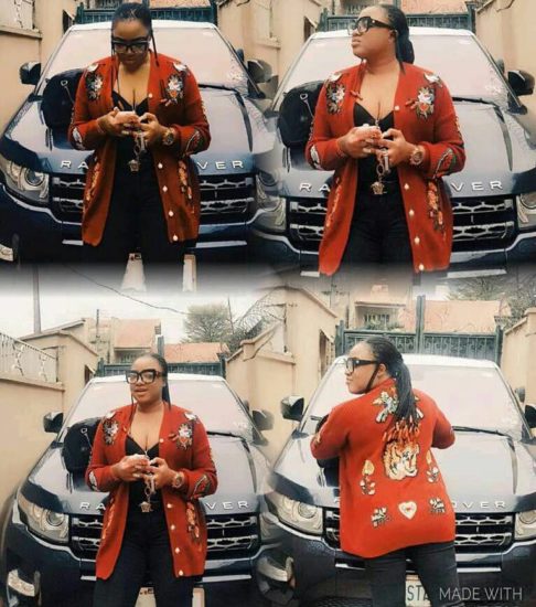 Actress Tayo Sobola Flaunts Her Range Rover Sport In Adorable Photos