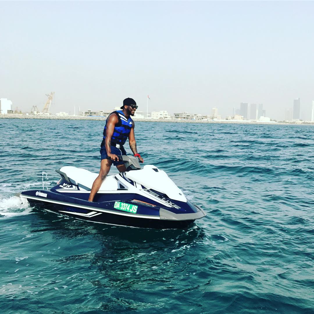 Peter Okoye Jet Skiing His Sorrows Away In Dubai Vacation
