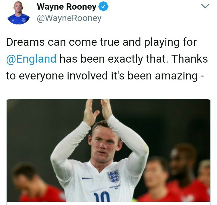 Everton Forward, Wayne Rooney Has Retired From International Football