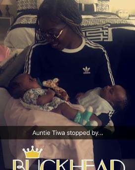 Tiwa Savage Pays New Birth Visit To Anita And Freda