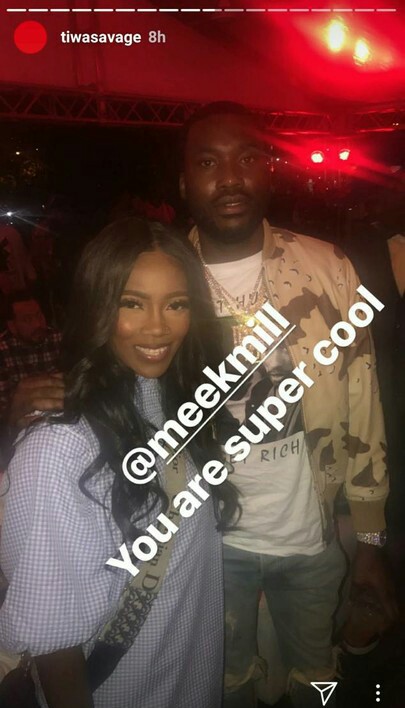 Tiwa Savage & Rapper, Meek Mill in new Photo