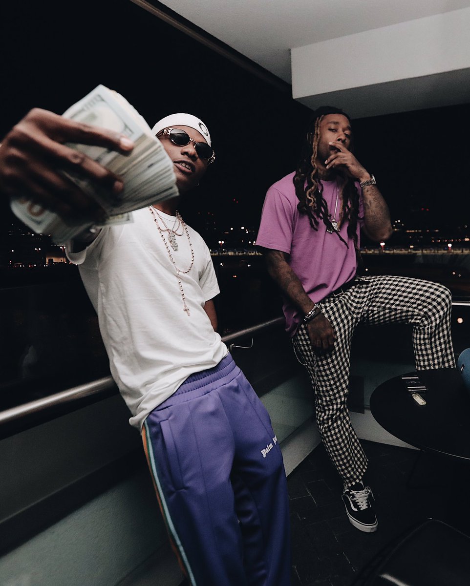 Wizkid and American Singer, TY Dolla Sign In New Photo, Flaunts Dollar Bills