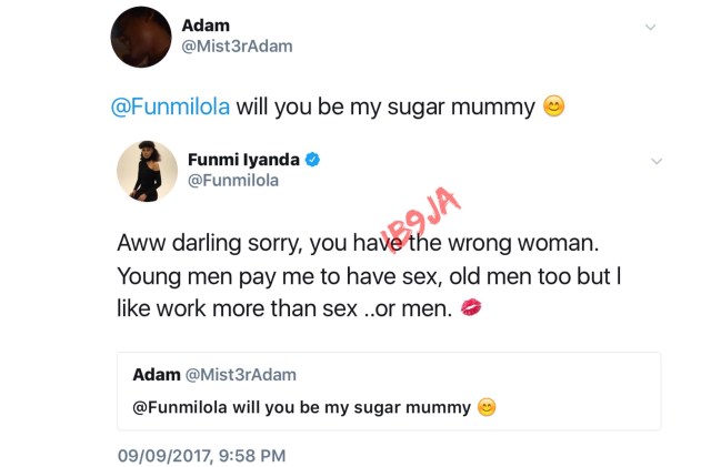 Funmi Iyanda Reveals She Is A Prostitute?