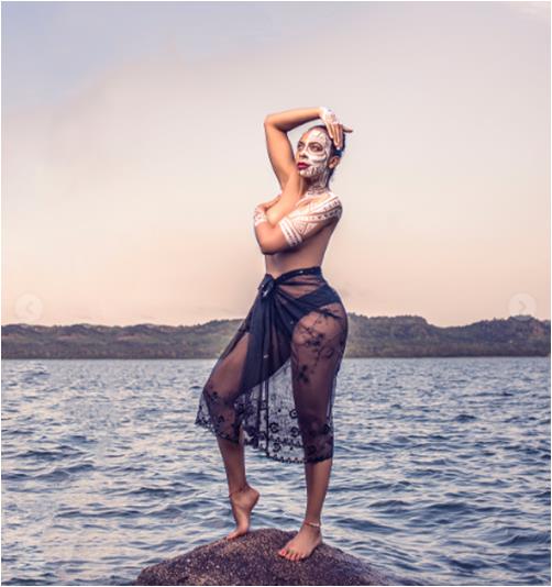 BBN TBoss dazzles As She Poses Topless in New 'River Goddess'-themed Photoshoot