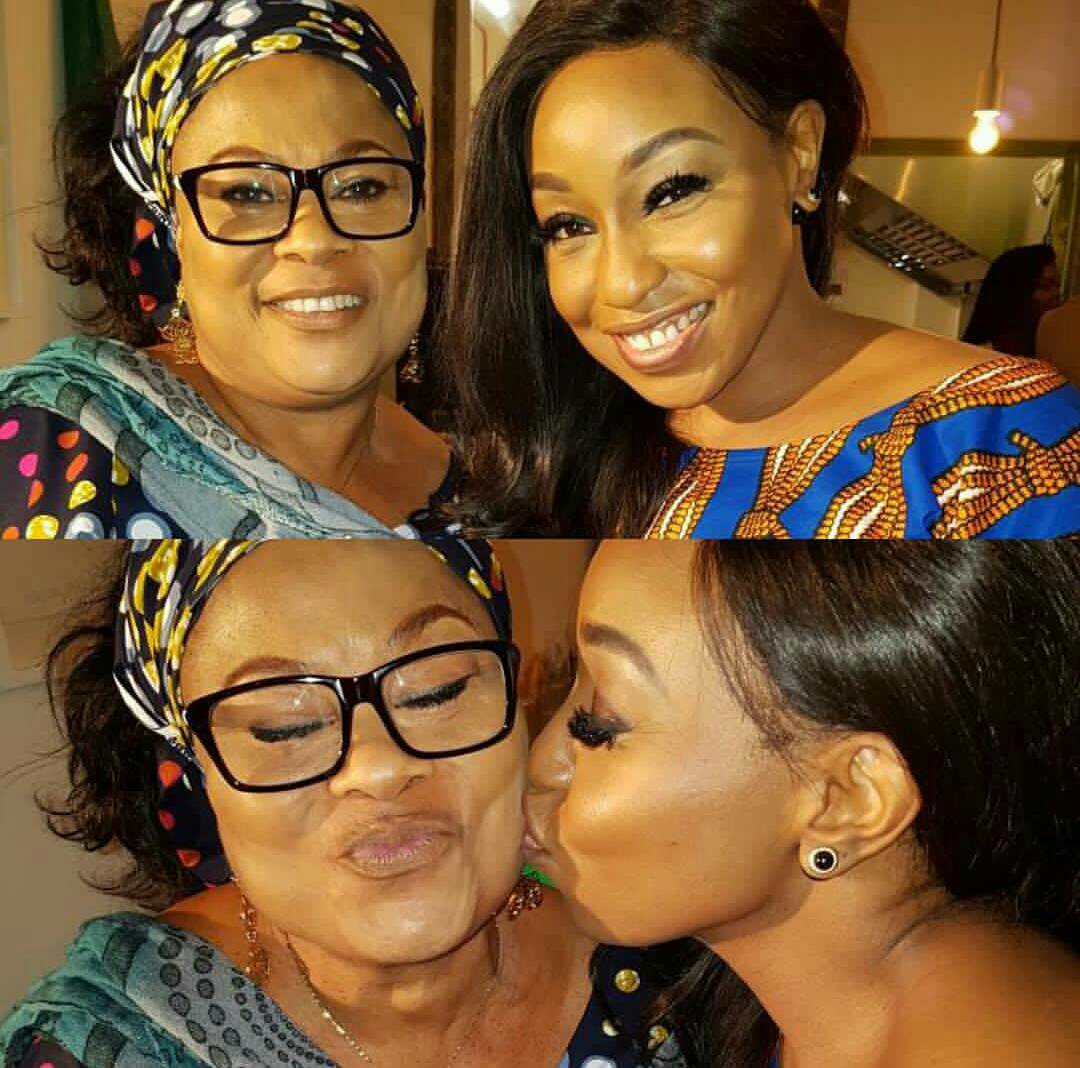 Actress, Rita Dominic Plants Adorable Kiss On Sola Sobowale in Lovable Photos