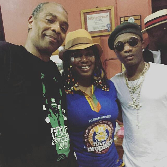 Felabration 2017: Femi Kuti Strikes Pose With Wizkid And Tekno