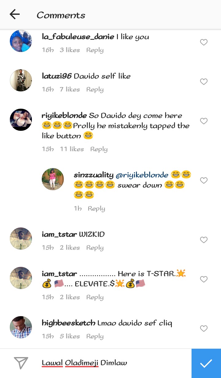 Davido Clicked The 'Like' Button To Wizkid's Video