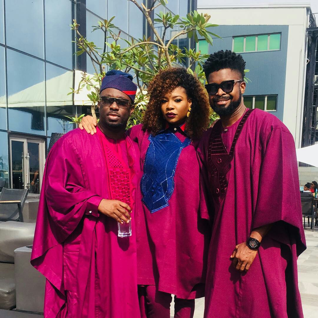 Photo News: Celebrities Storm Banky W And Adesua Etomi's Traditional Wedding