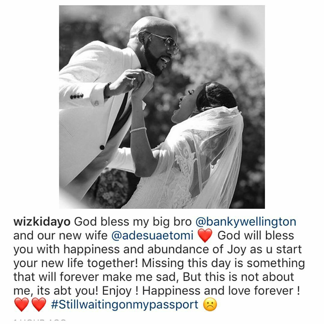 Wizkid Explains Why He Missed Banky W's Wedding Ceremony