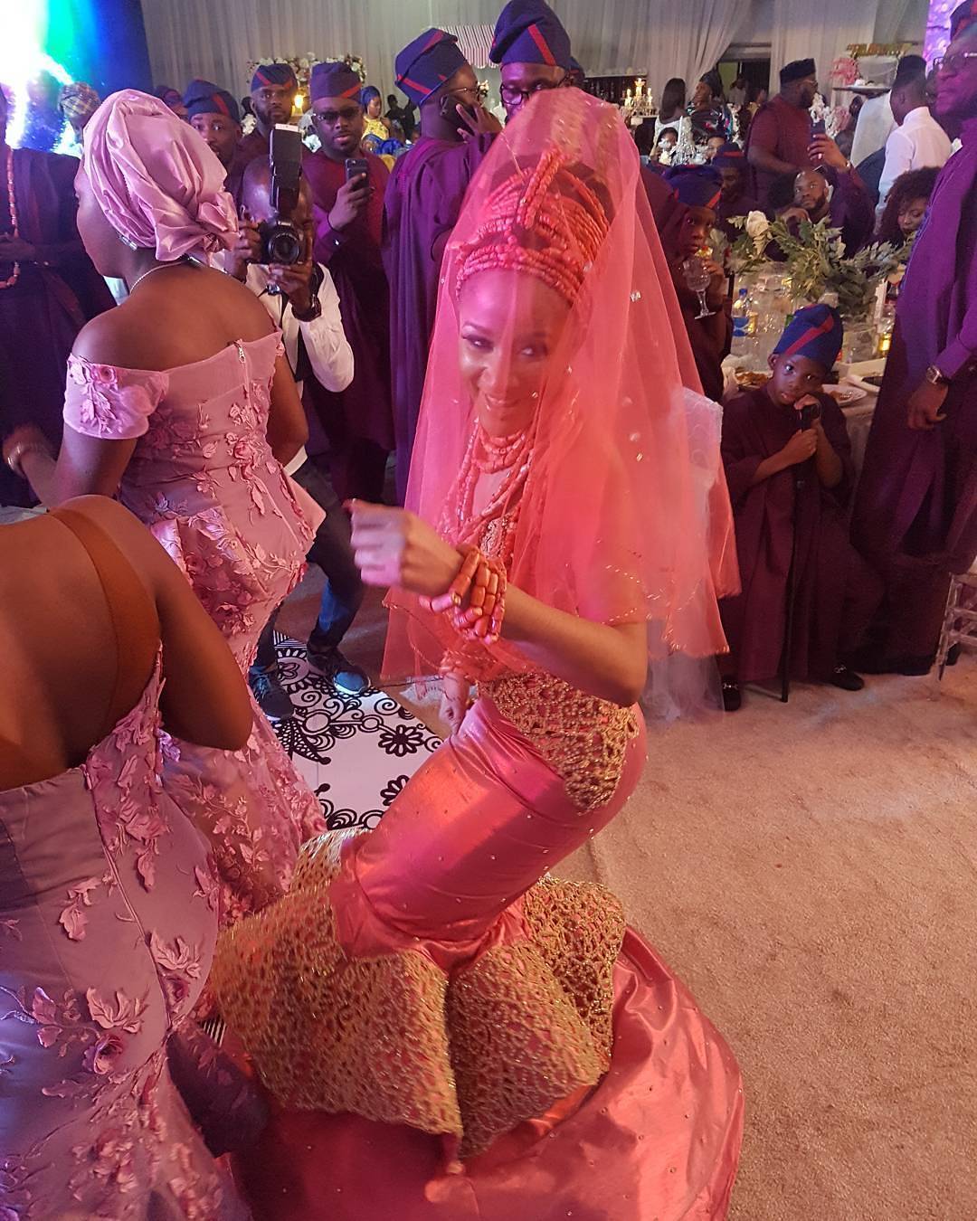 The Bride Is Here! First Look Of Adesua Etomi At Her Traditional Wedding