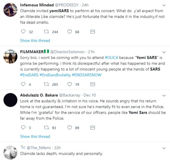Twitter Users Drag Olamide For Inviting YomiSars To Perform At OLIC4