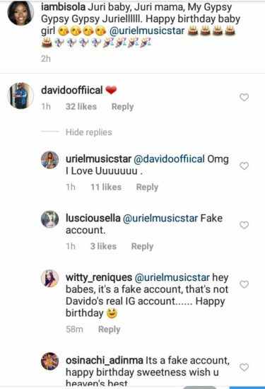 How BBNaija's Uriel Oputa Was Deceived By Davido's Fake Instagram Account