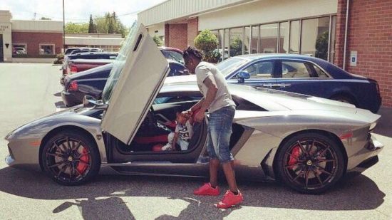 Checkout Obafemi Martins' Multi Million Naira Lamborghini; It's Classic!