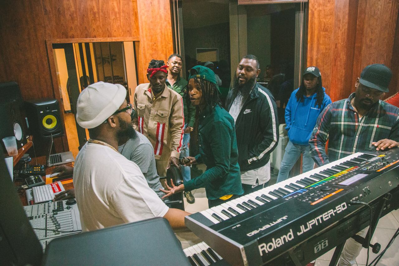 New Music Alert! Check Out Photos Of Ycee & Cassper Nyovest In The Studio Together......
