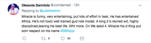 #Trending: Juliet Ibrahim has got #BBNaija Fans Talking with these tweets against Miracle