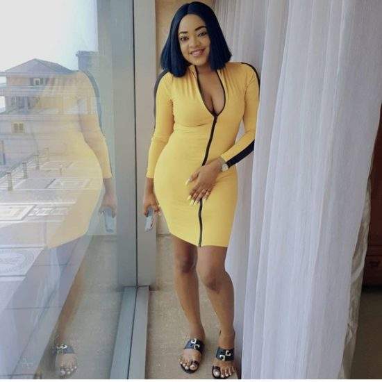 Actress, Tayo Sobola Looks Gorgeous In Sexy Cleavage-baring Dress At Oriental Hotel