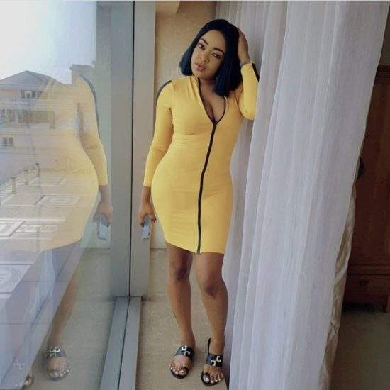Actress, Tayo Sobola Looks Gorgeous In Sexy Cleavage-baring Dress At Oriental Hotel