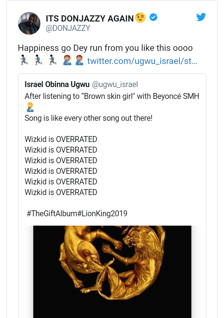 Wizkid and Beyoncé single: Don Jazzy replies man who says Starboy is overrated