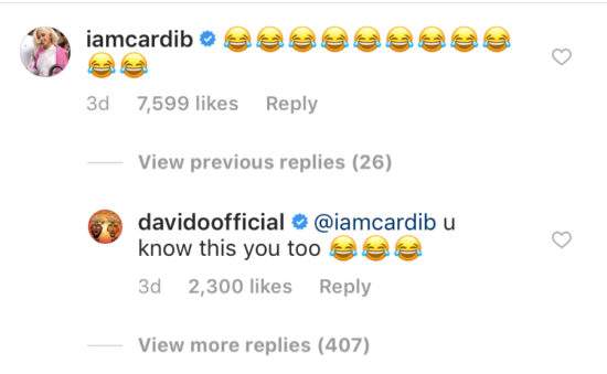 Cardi B Laughs At Davido After He Announced That Emirates Wants To Use Him For Sacrifice