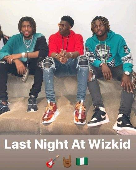 Alex Iwobi With Friends At Wizkid's Starboy Fest (Photo)