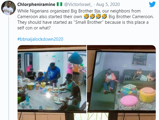 Nigerians make fun as photos of Big Brother show allegedly from Cameroon surfaces online