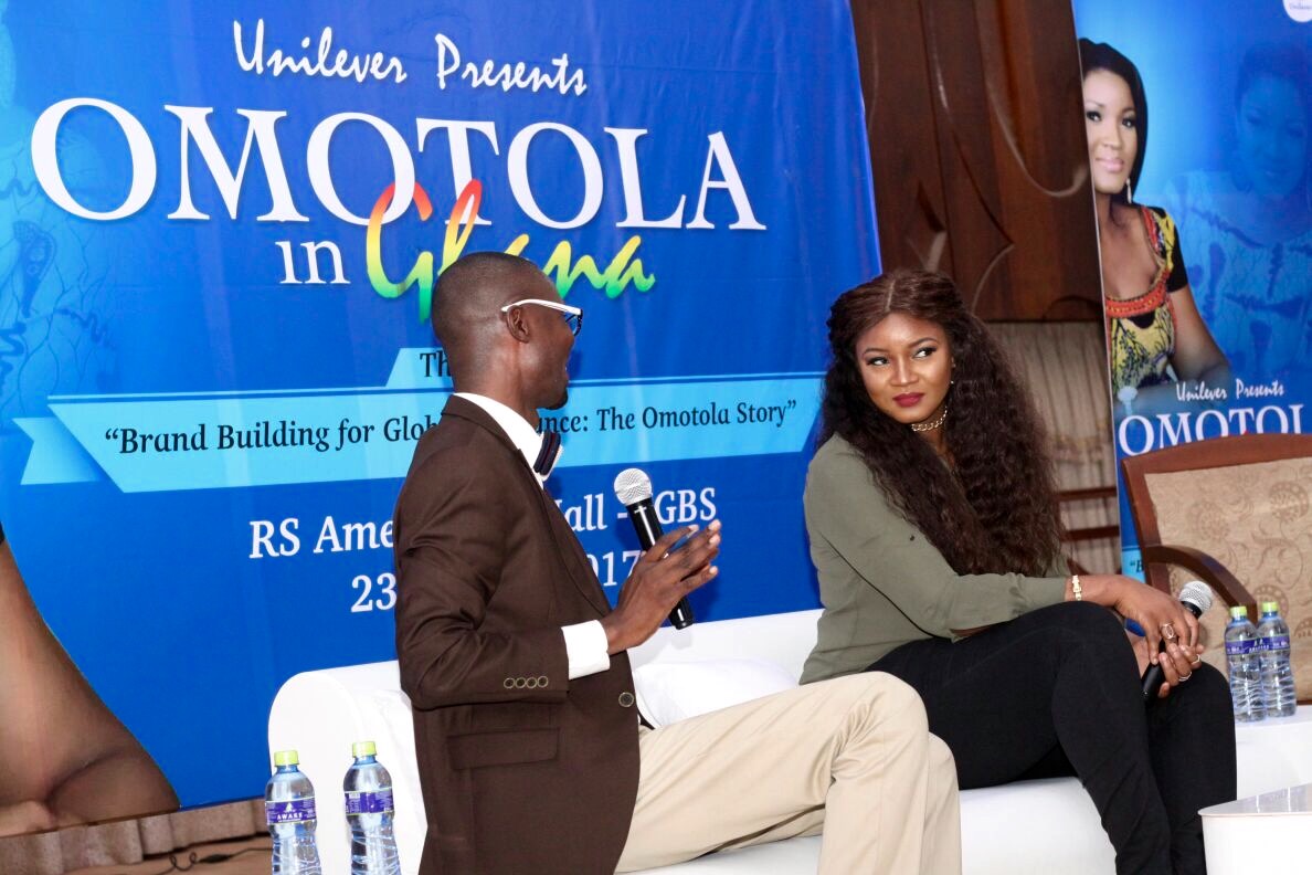 Omotola's Fans can't get enough of her at University of Ghana's Business School (See Photos)