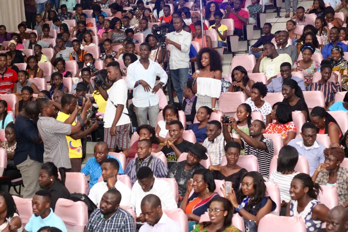 Omotola's Fans can't get enough of her at University of Ghana's Business School (See Photos)