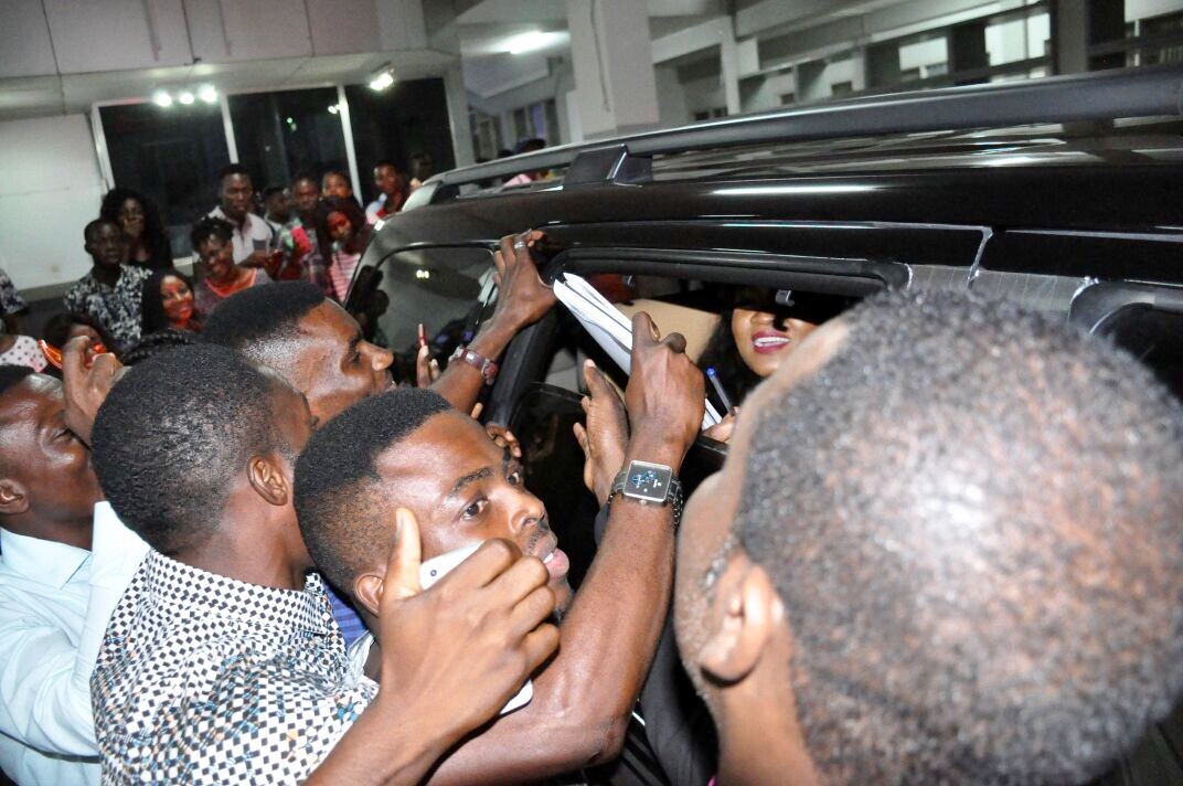 Omotola's Fans can't get enough of her at University of Ghana's Business School (See Photos)