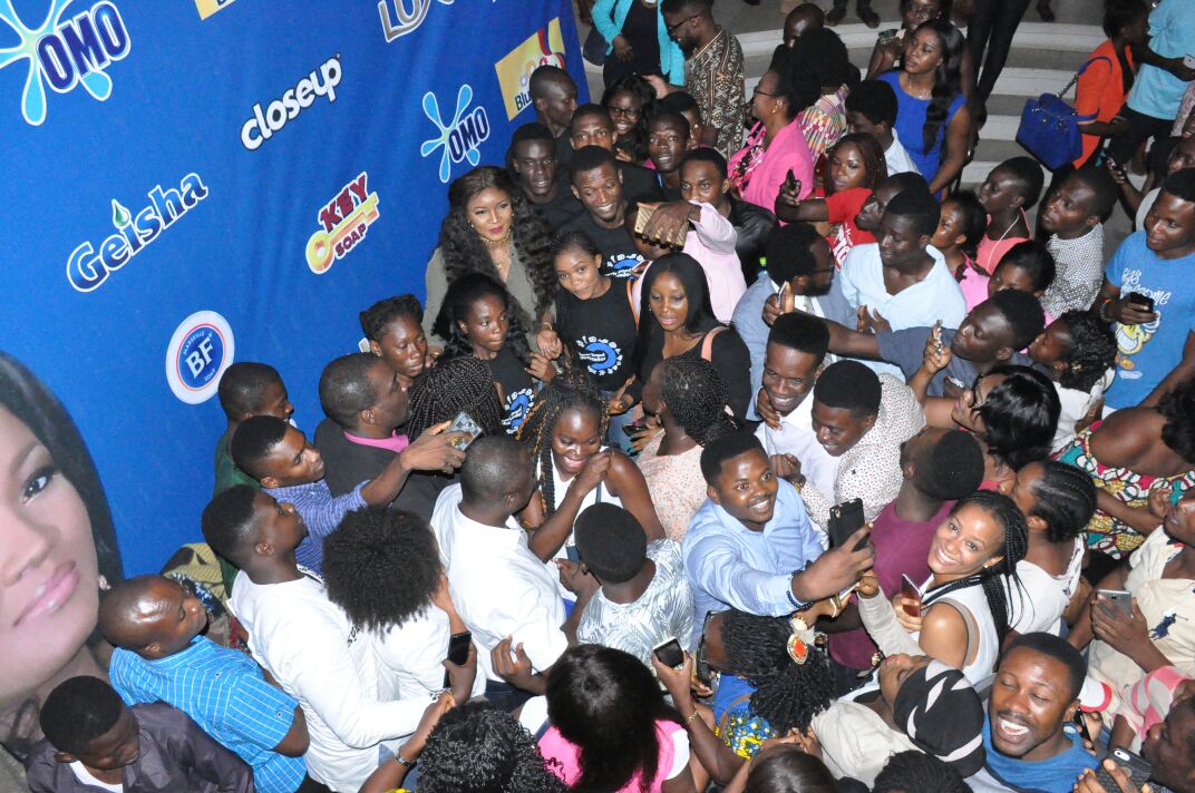 Omotola's Fans can't get enough of her at University of Ghana's Business School (See Photos)
