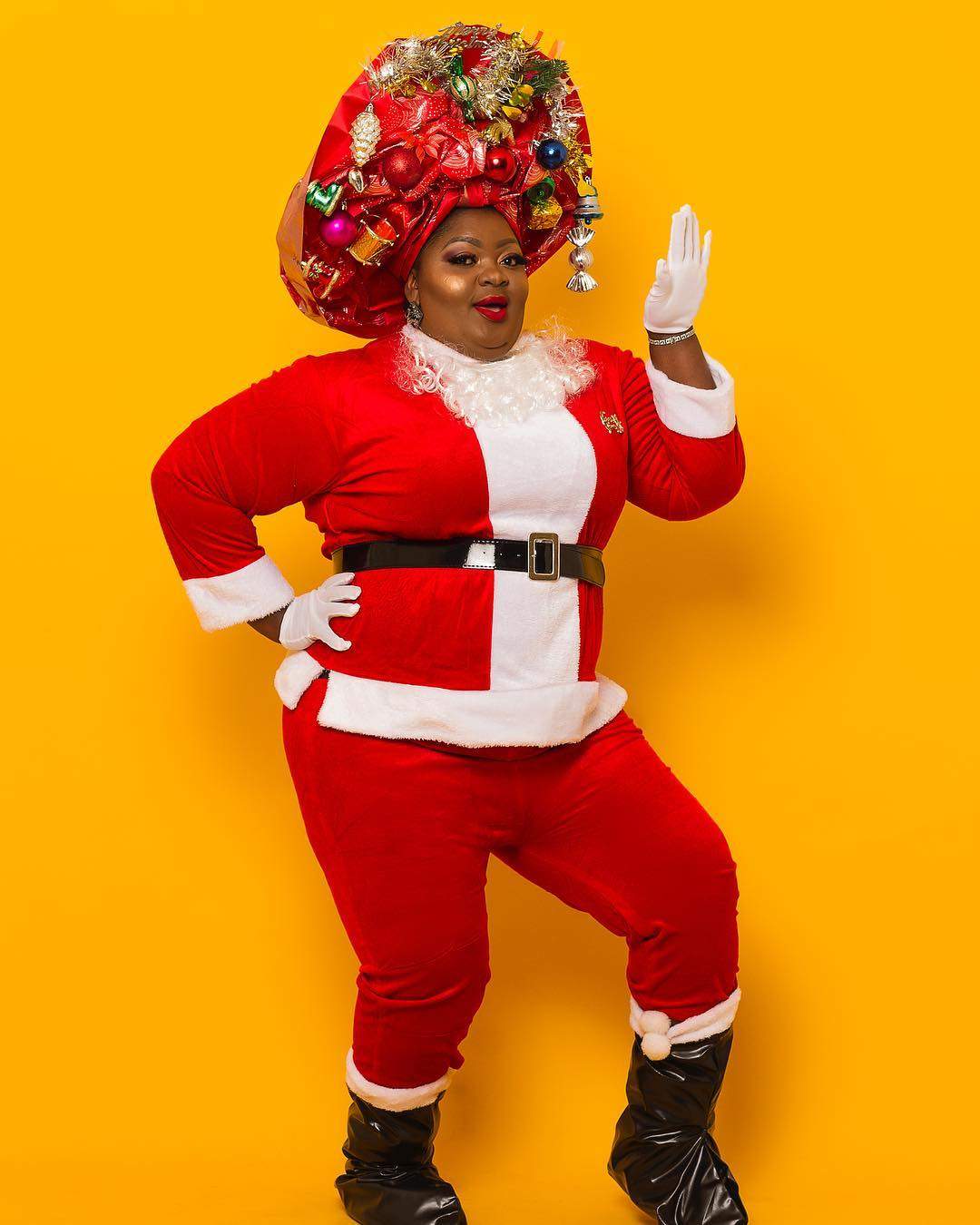 Gele Santa! Check Out Eniola Badmus' Christmas Photos