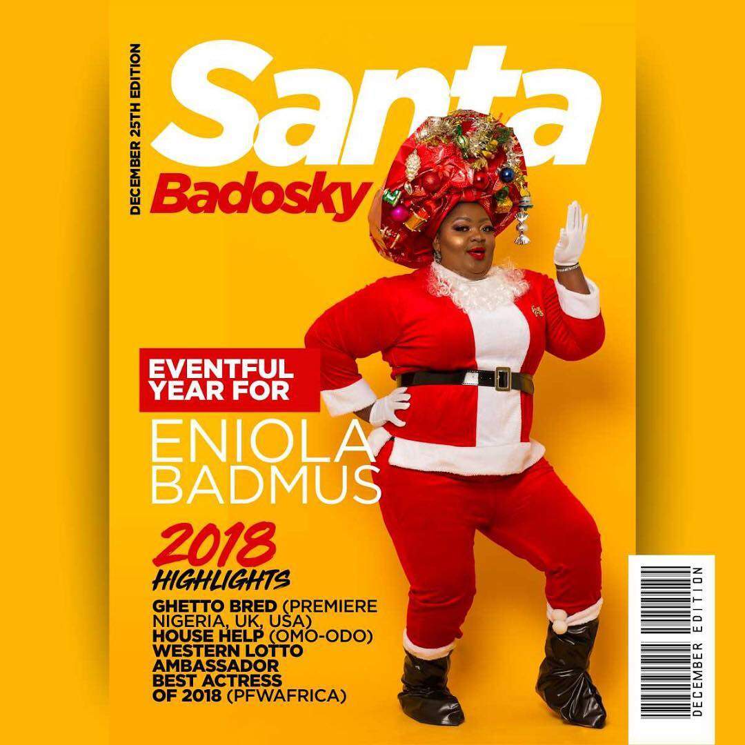 Gele Santa! Check Out Eniola Badmus' Christmas Photos