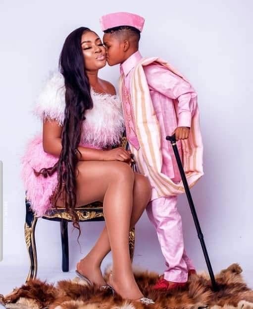 Angela Okorie & Son Chamberline Rock Matching Looks for his Birthday
