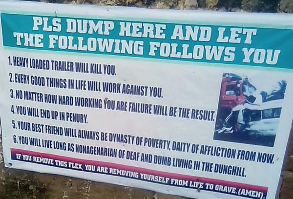 See How People Reacted to 'Banner of Curses' in Ondo State