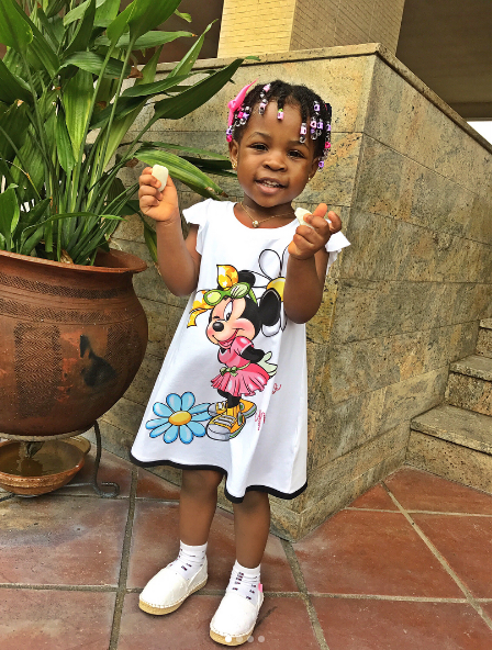 Davido styles his daughter Imade and she looks adorable (Photos)