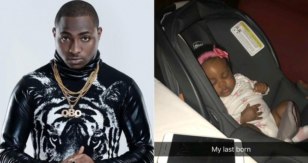 "My last born for now sha" - Davido on his daughter, Hailey