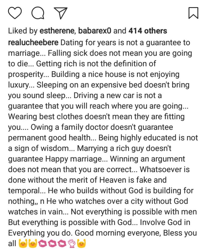 'Marrying A Rich Guy Does Not Guarantee A Happy Marriage'- Actress Uche Ebere Agu