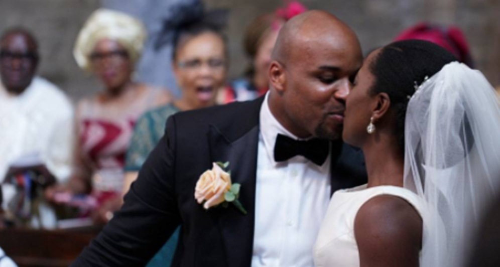 See this Nigerian Mum's Facial Expression As Her Son Kissed The Bride At The Altar