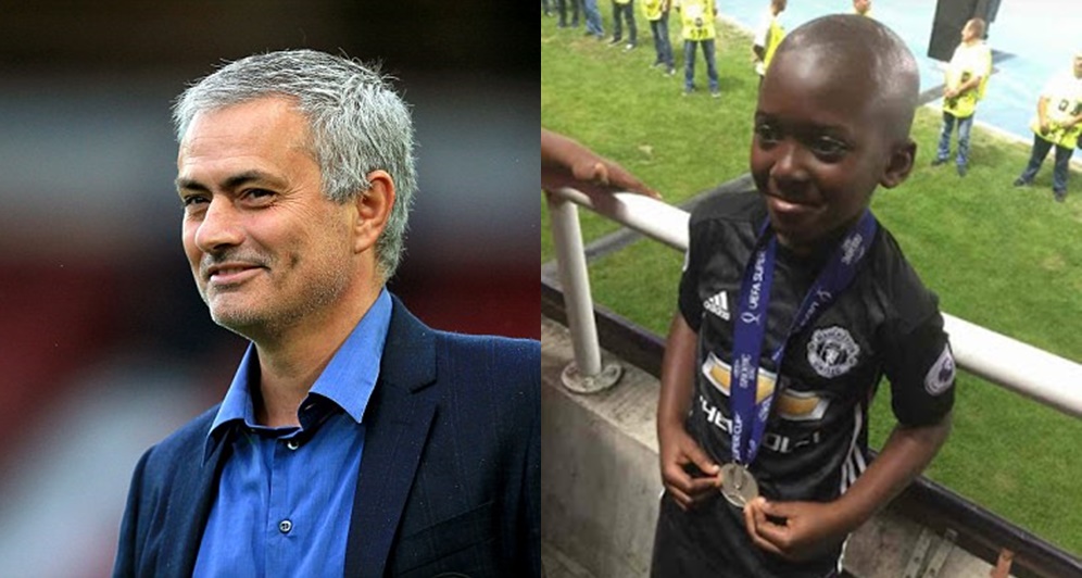 Manchester United Coach, Jose Mourinho Gave His UEFA Super Cup Winners Medal To A Nigerian Kid