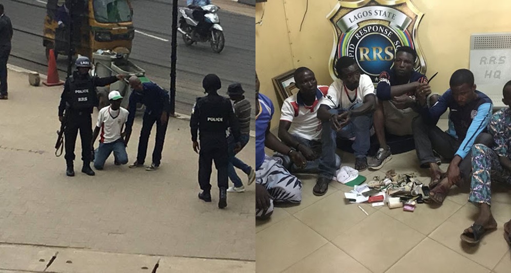 Lagos Police Catch Touts Exhorting Motorists At The Newly Commissioned Ojodu Berger Road