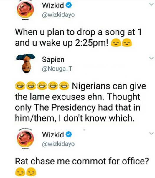 Wizkid shades President Buhari In Hilarious Tweet...
