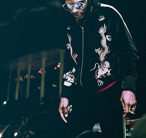 Wizkid Spotted In N750,000 Gucci Jacket