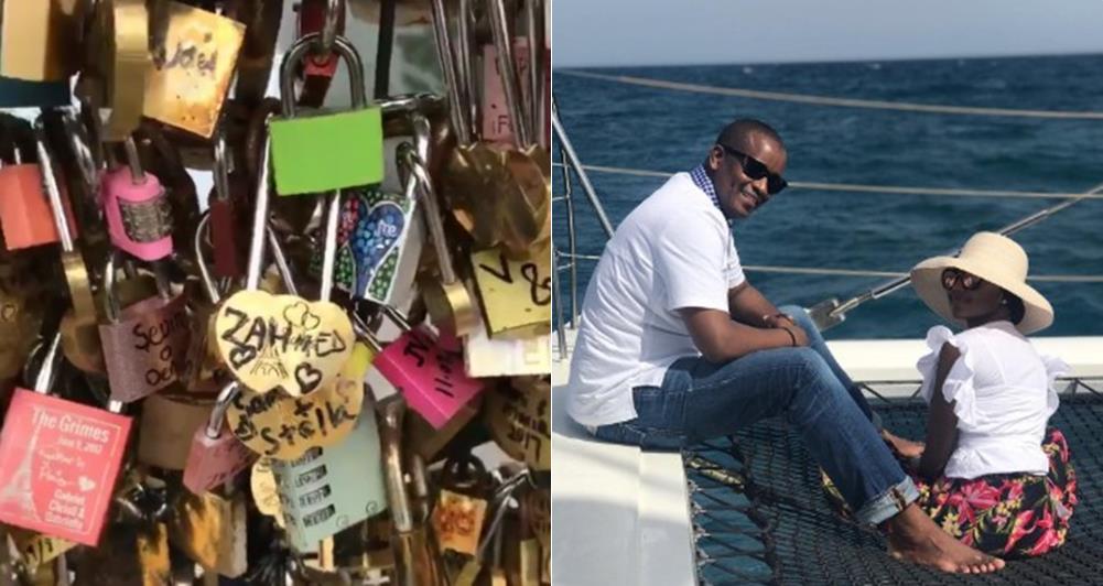 Zahra Buhari And Ahmed Indimi Seal Their Love at Love Lock Bridge in Paris