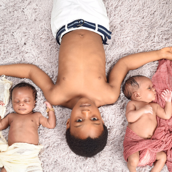 Paul Okoye's wife shares adorable new photos of their newborn twins