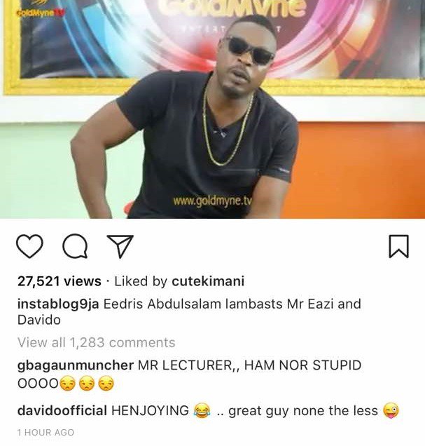 'You Are Stupid And You Are A Fool' - Eedris Abdulkareem Blasts Davido And He Responds!
