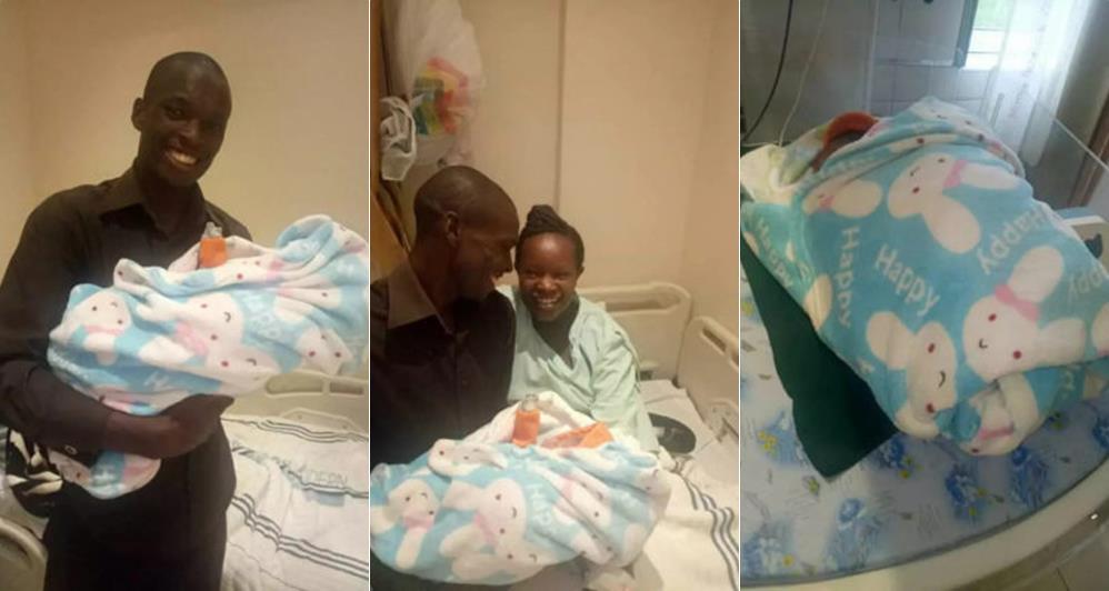 100 shilling Kenyan couple welcome their first baby together