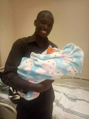 100 shilling Kenyan couple welcome their first baby together