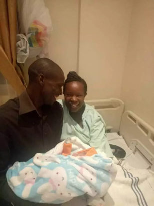 100 shilling Kenyan couple welcome their first baby together