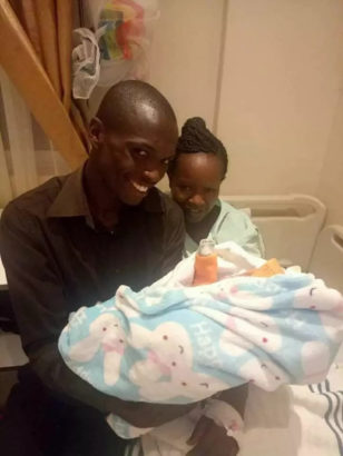 100 shilling Kenyan couple welcome their first baby together